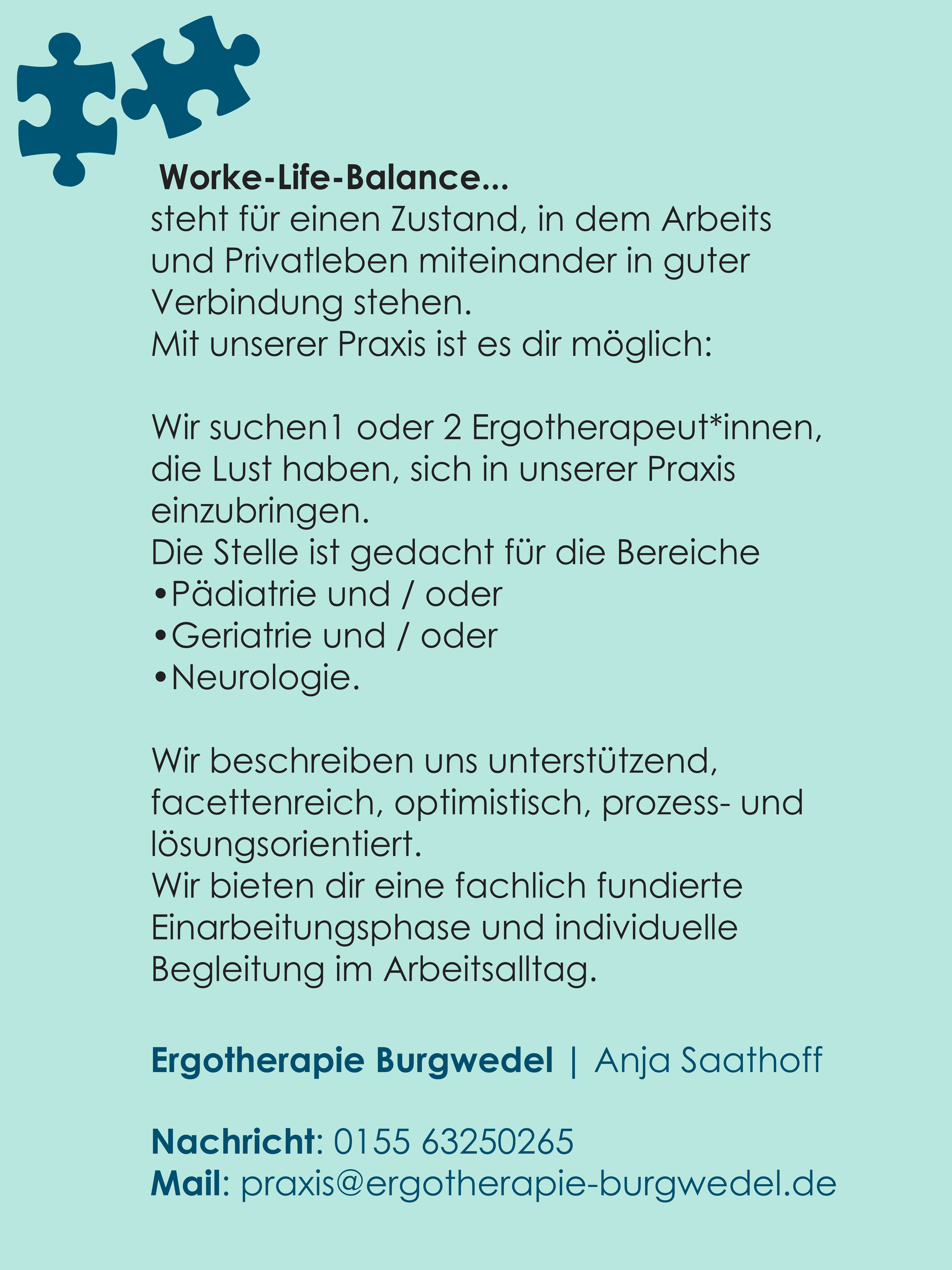 Ergotherapie für Kinder. Befund und Behandlung.